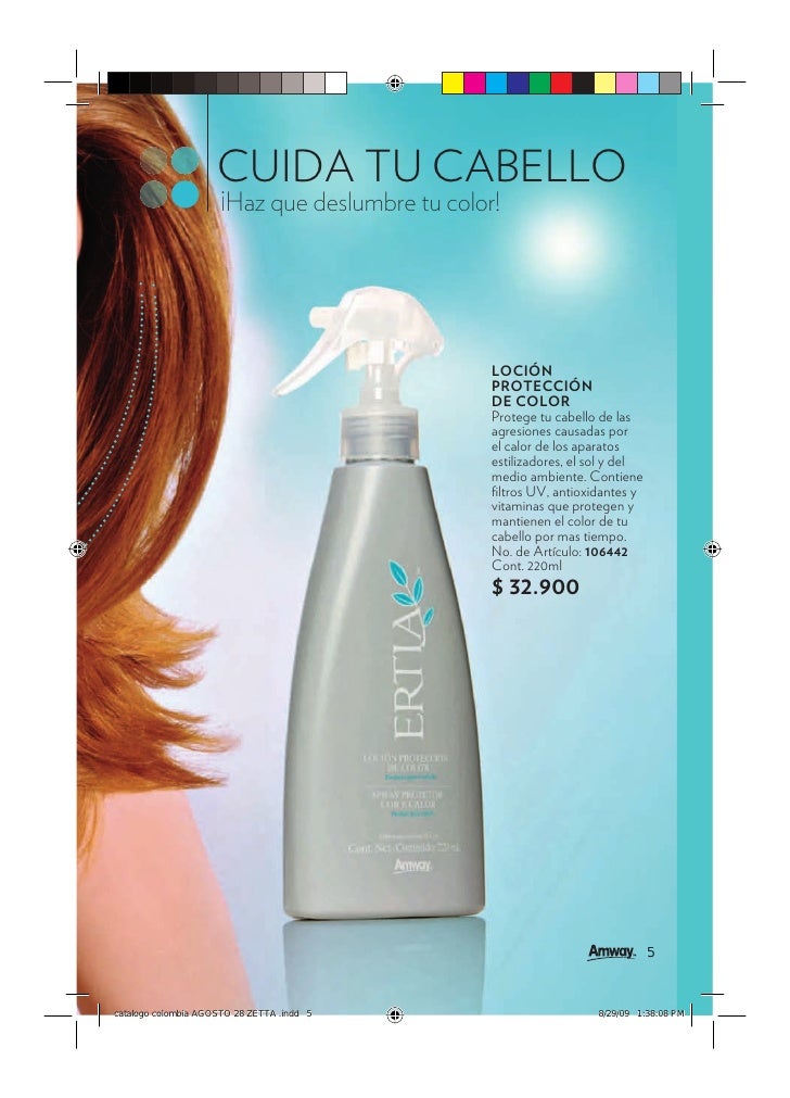 locion protectora de color amway